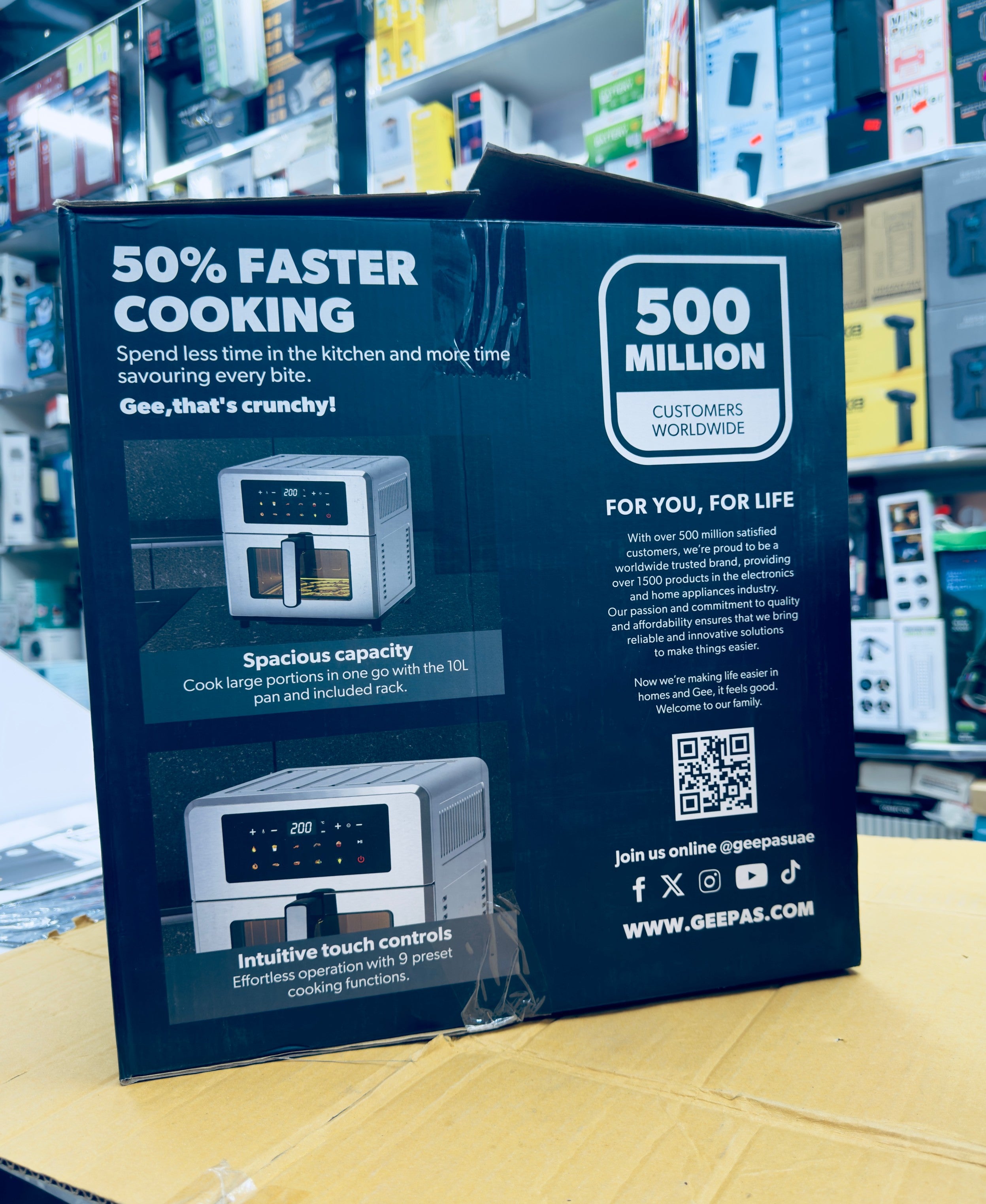 Geepas 10L Double Heating Air Fryer GAF37546