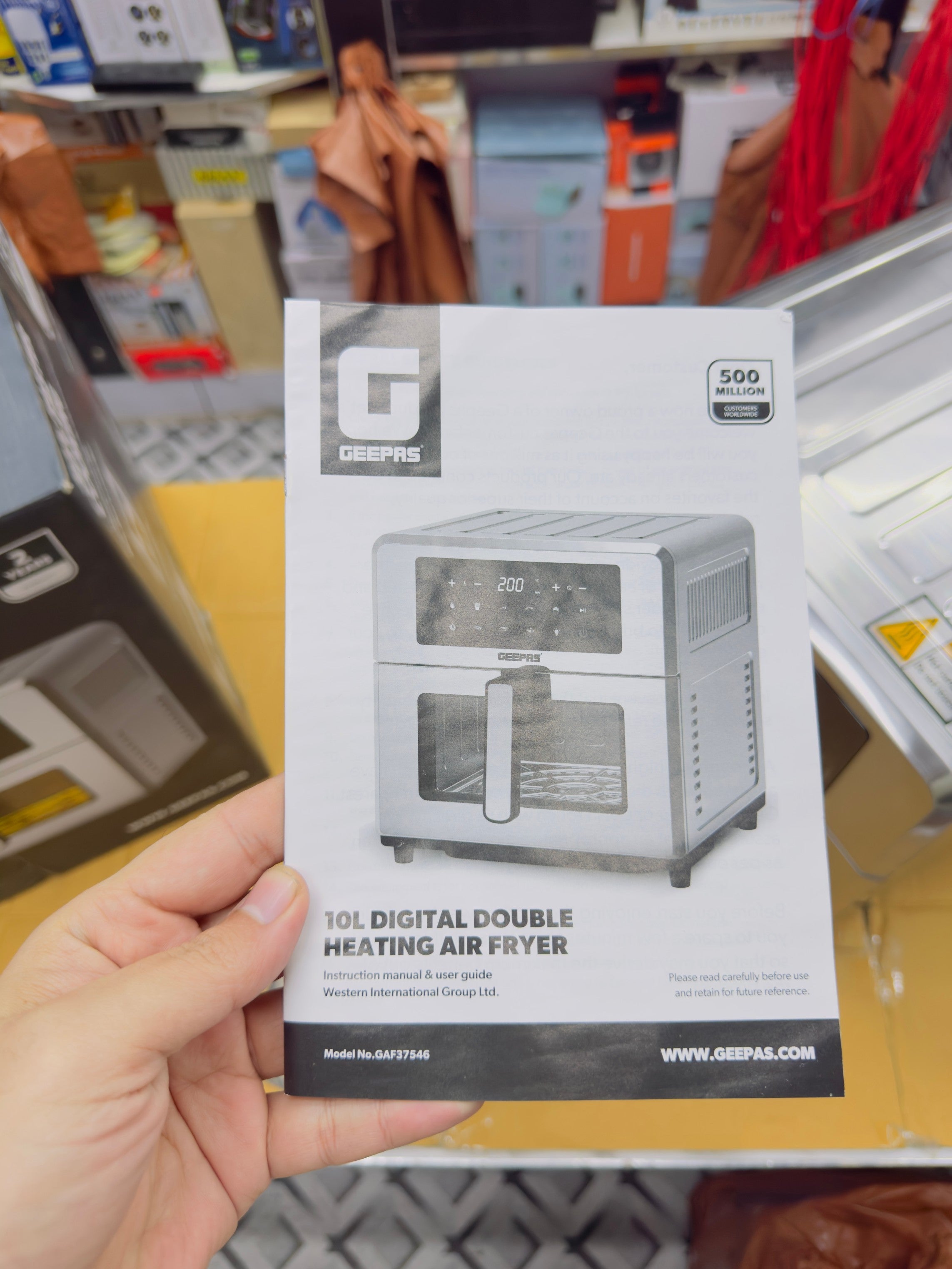 Geepas 10L Double Heating Air Fryer GAF37546