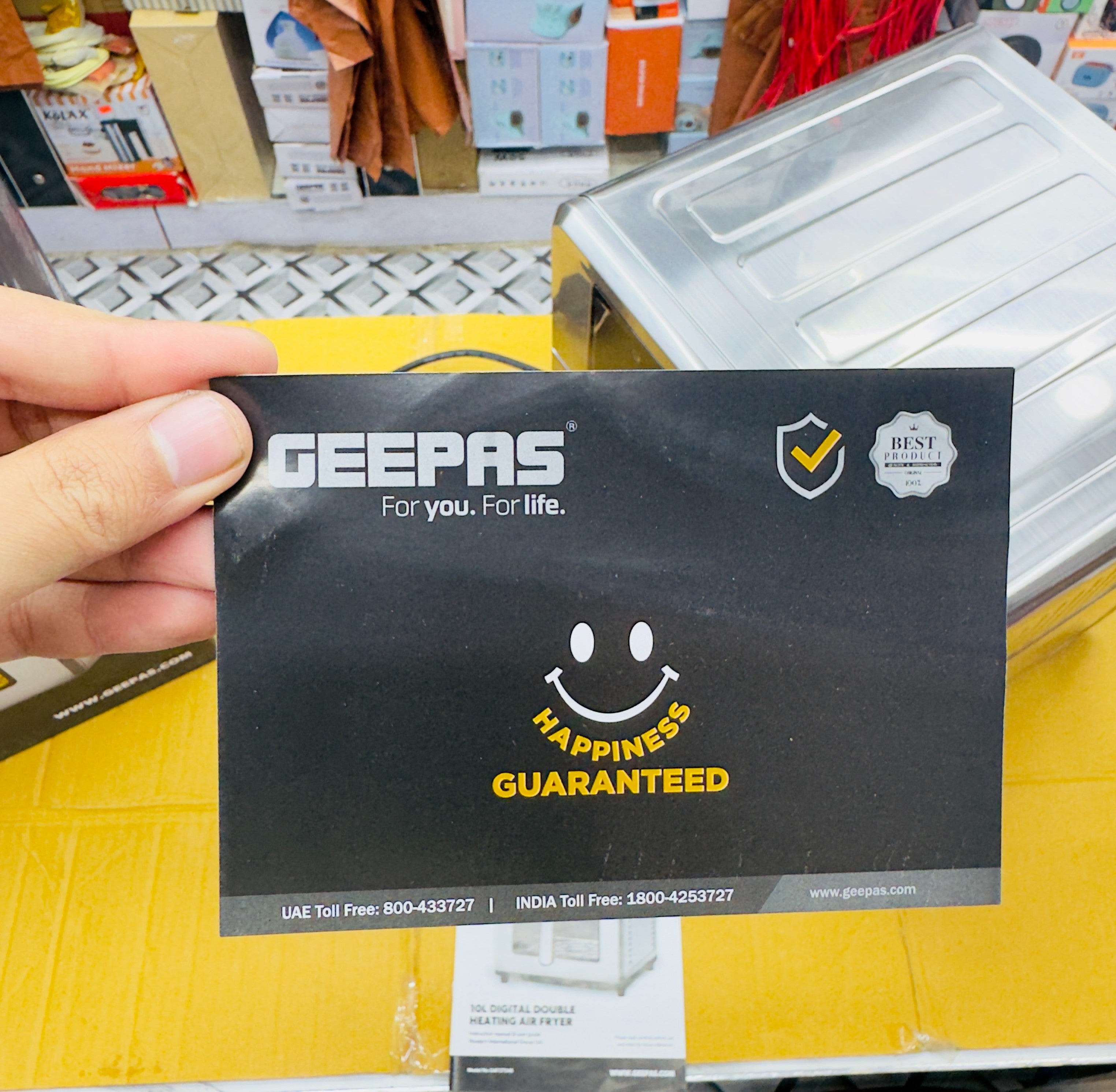 Geepas 10L Double Heating Air Fryer GAF37546