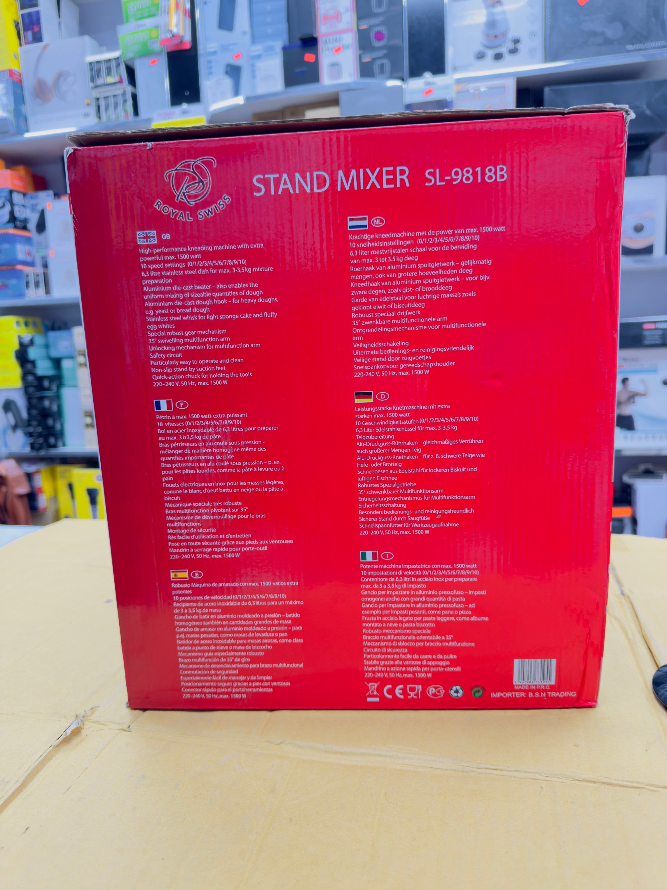 Royal Swiss 6.3L stand Mixer SL-9818B