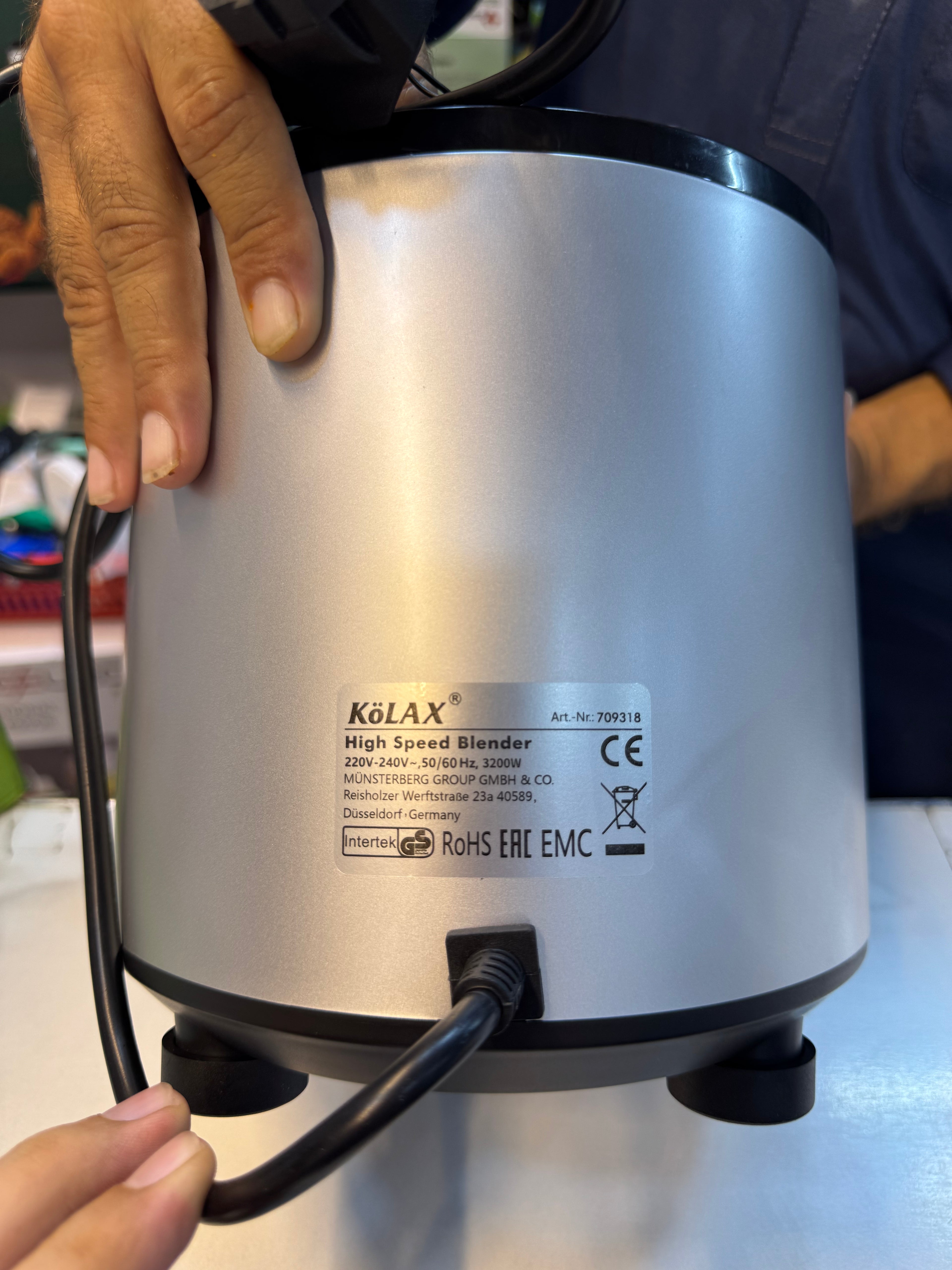 Kolax High Speed Blender 32000 Rpm Blending Speed 709318