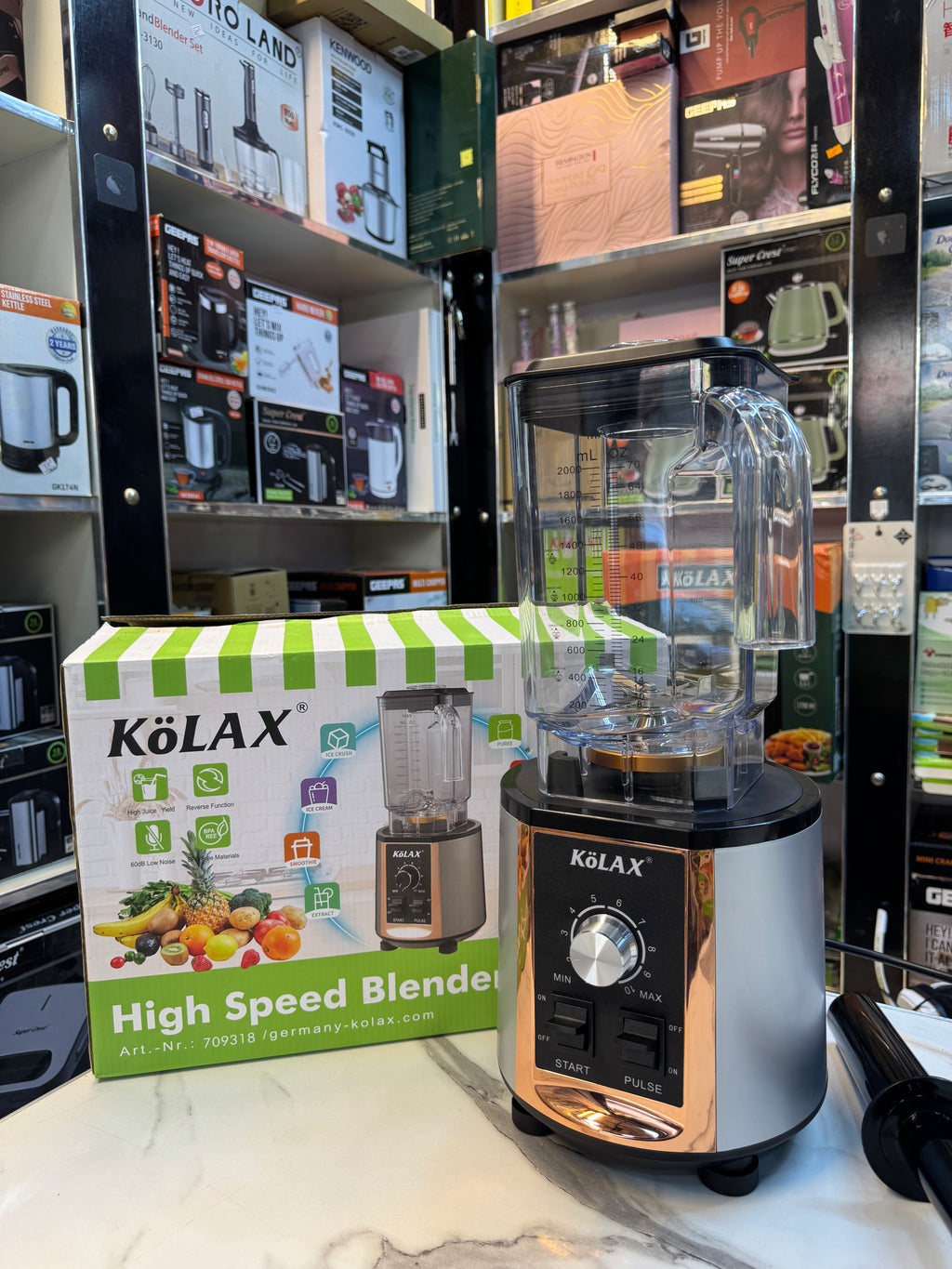 Kolax High Speed Blender 32000 Rpm Blending Speed 709318