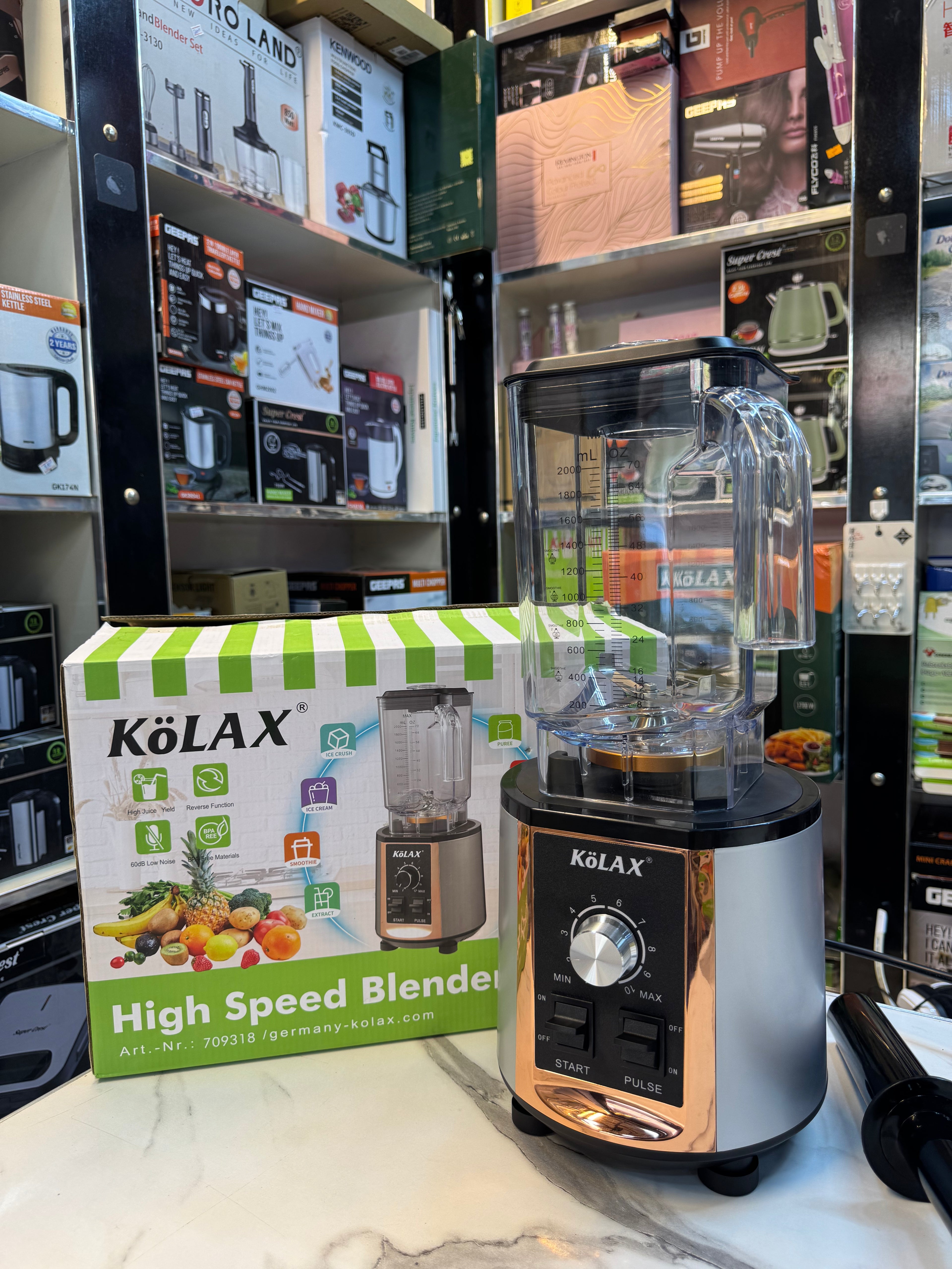 Kolax High Speed Blender 32000 Rpm Blending Speed 709318