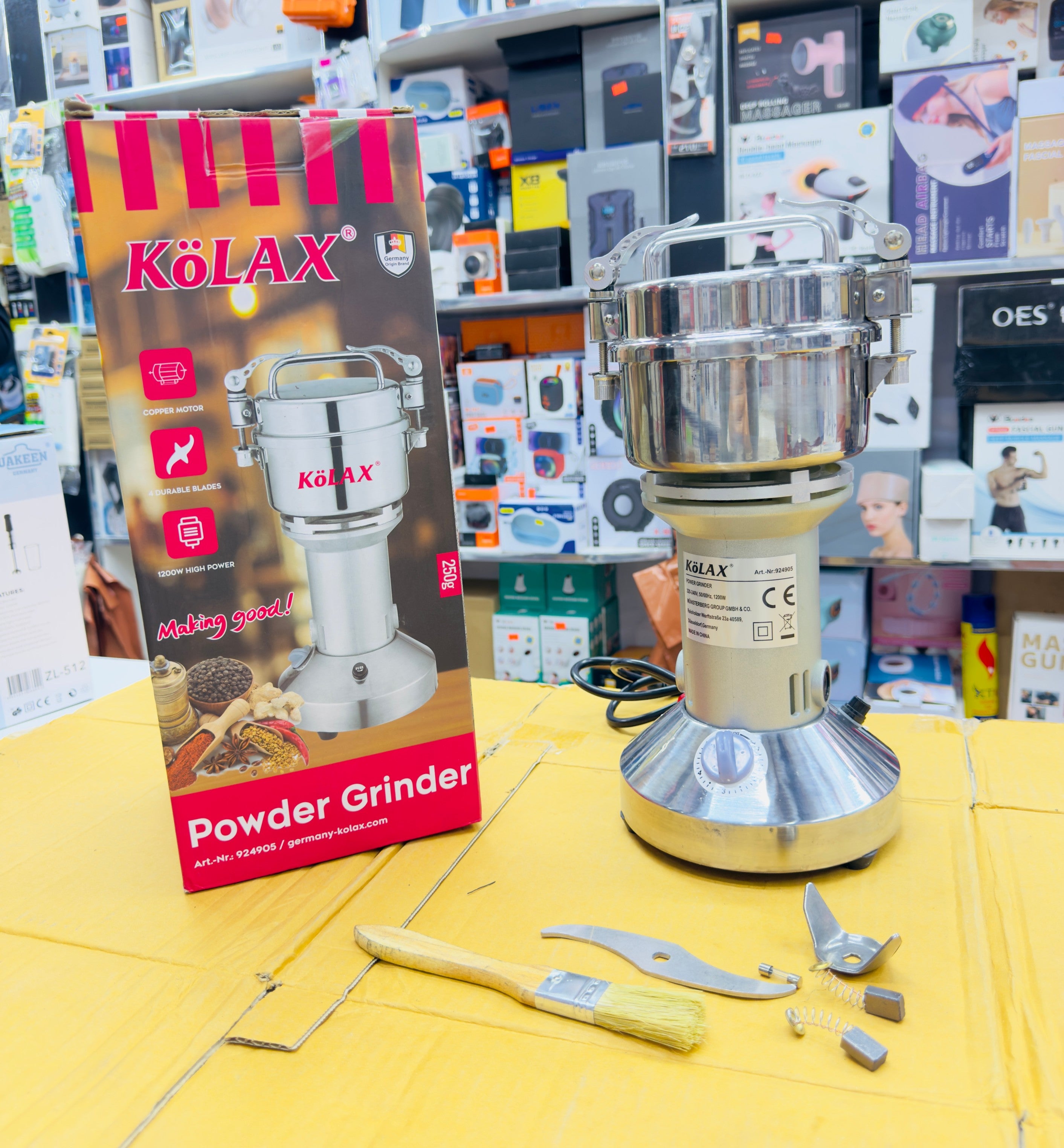 Kolax 250G Stainless Steel Body Masala Grinder