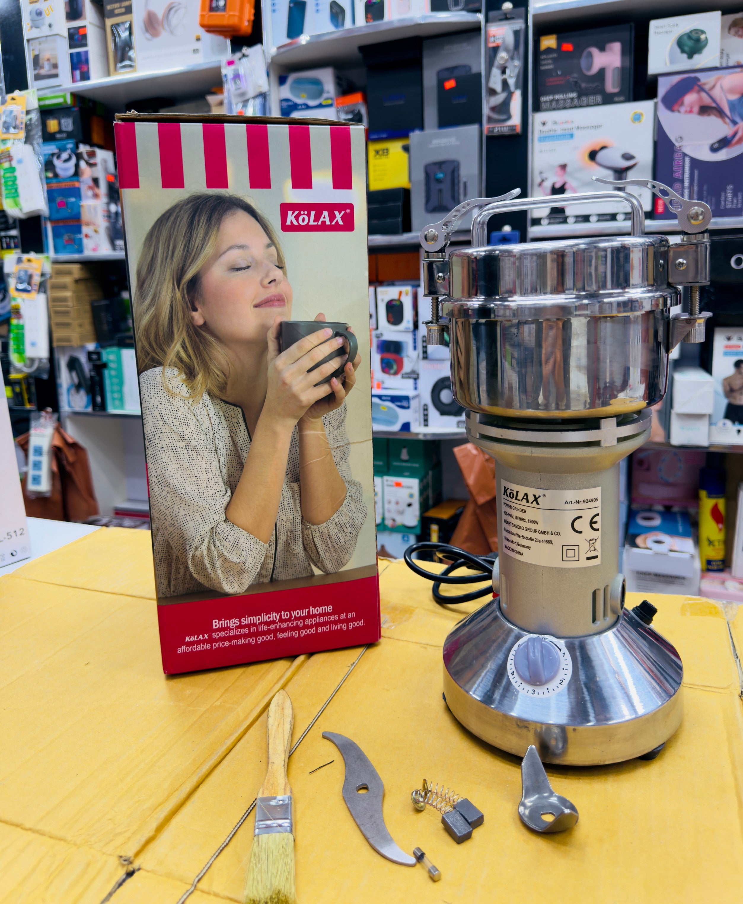 Kolax 250G Stainless Steel Body Masala Grinder