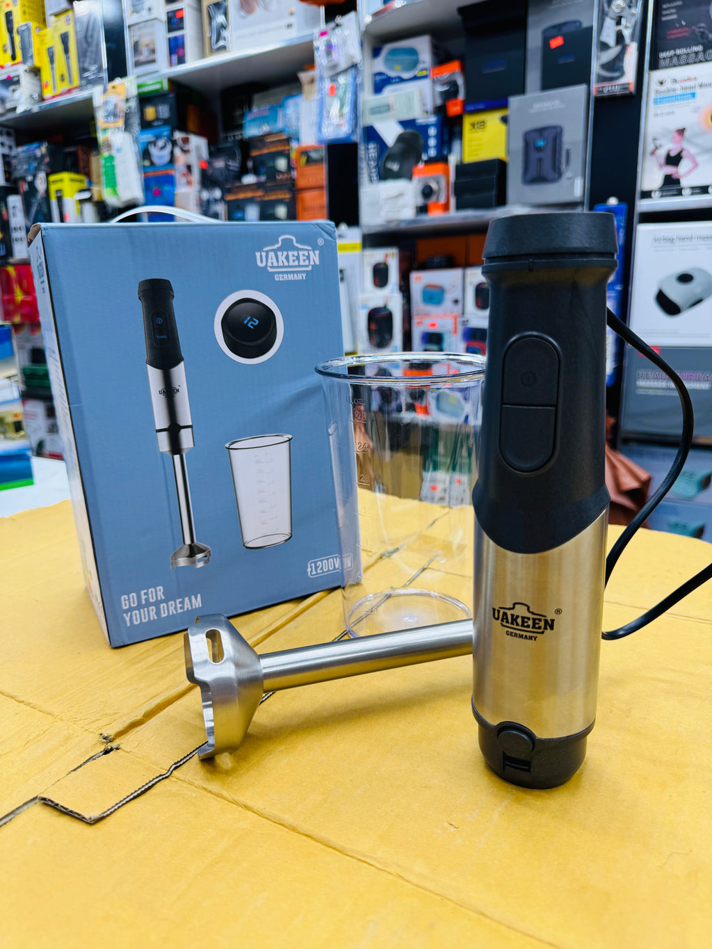 Uakeen Germany Digital Hand Blender with Jar Zl-512