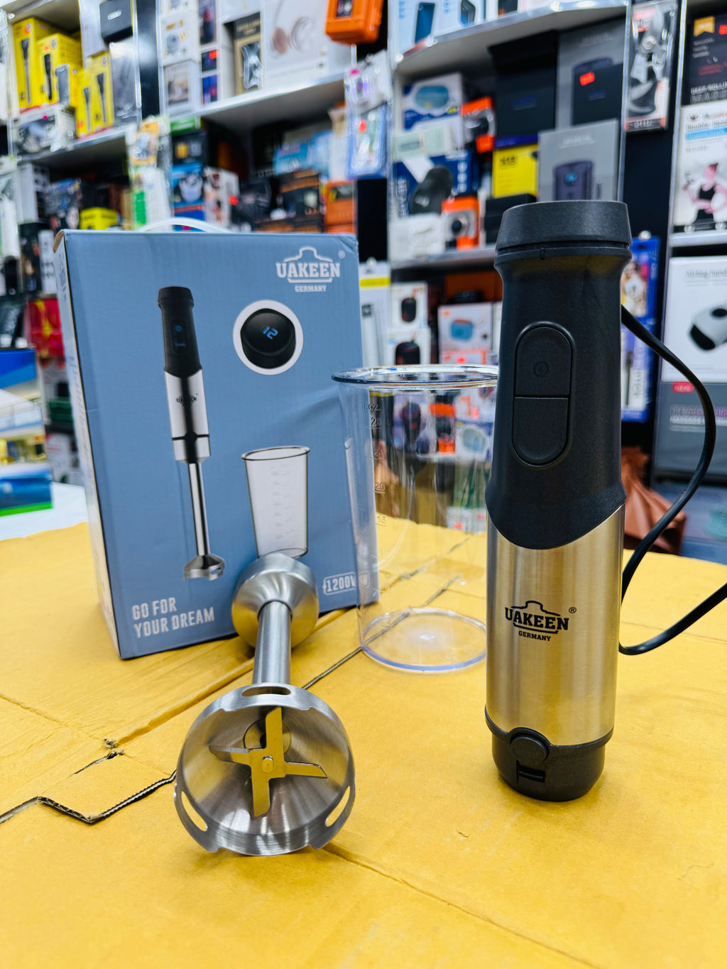 Uakeen Germany Digital Hand Blender with Jar Zl-512