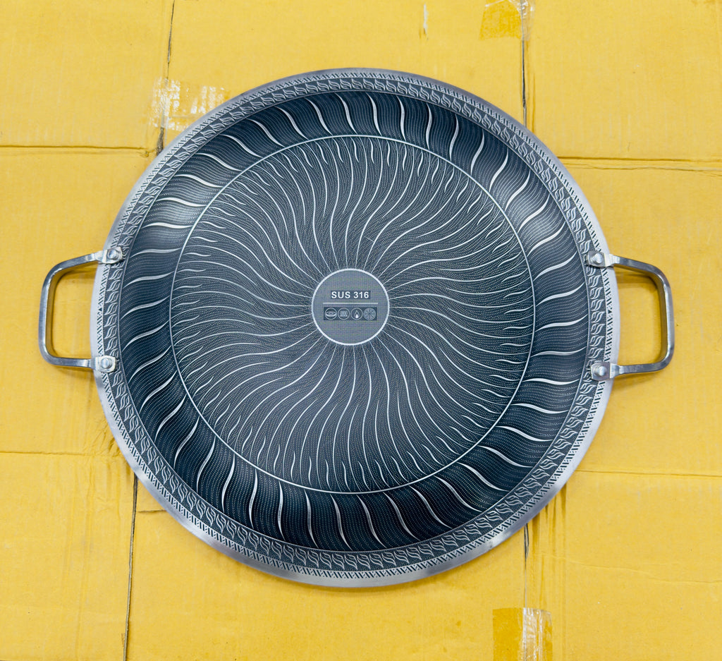 42 Cm Full Size Honey Comb German Technology Laser Coated Tawa