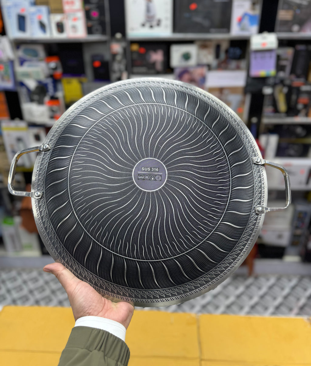 42 Cm Full Size Honey Comb German Technology Laser Coated Tawa