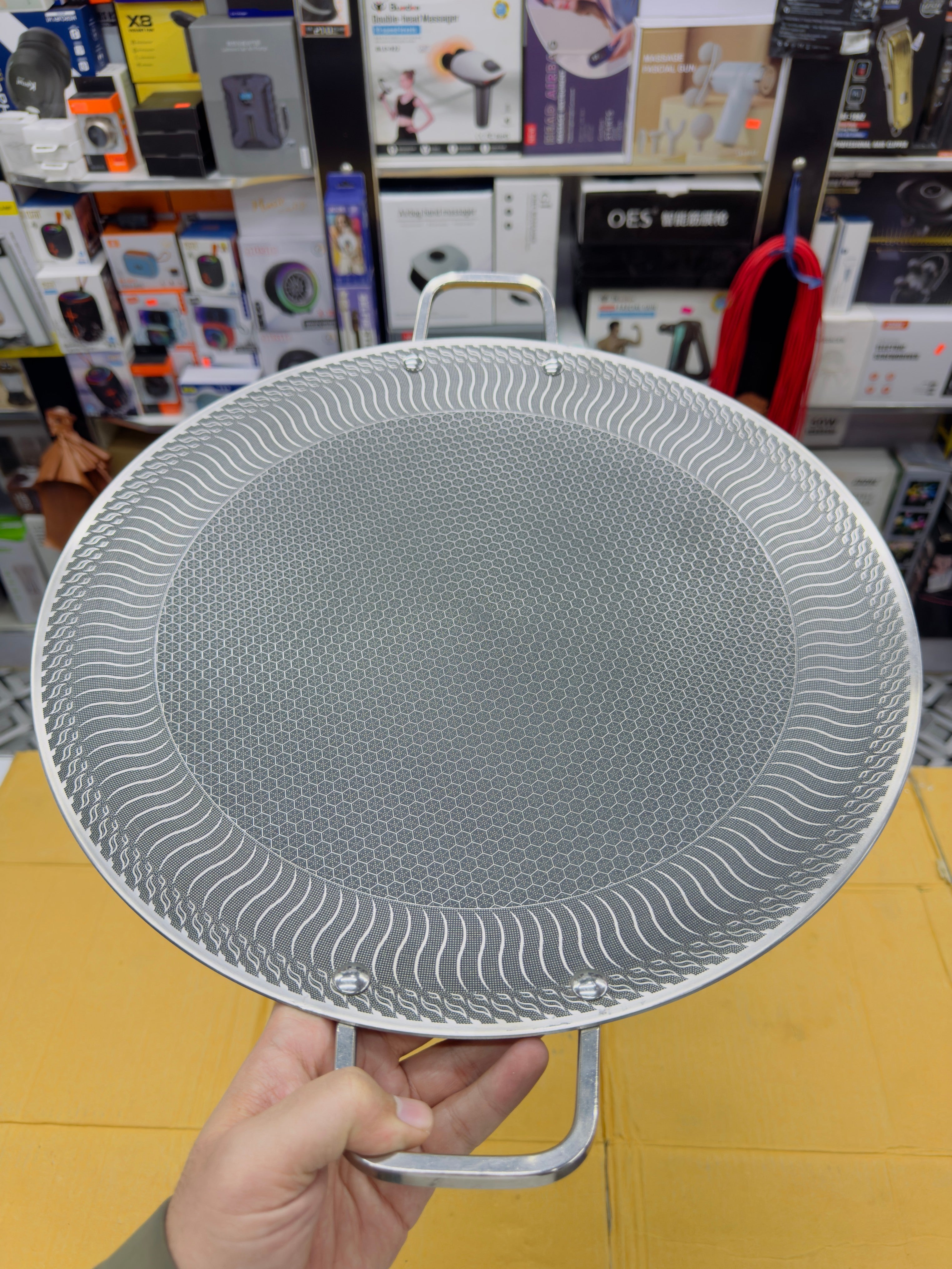 42 Cm Full Size Honey Comb German Technology Laser Coated Tawa