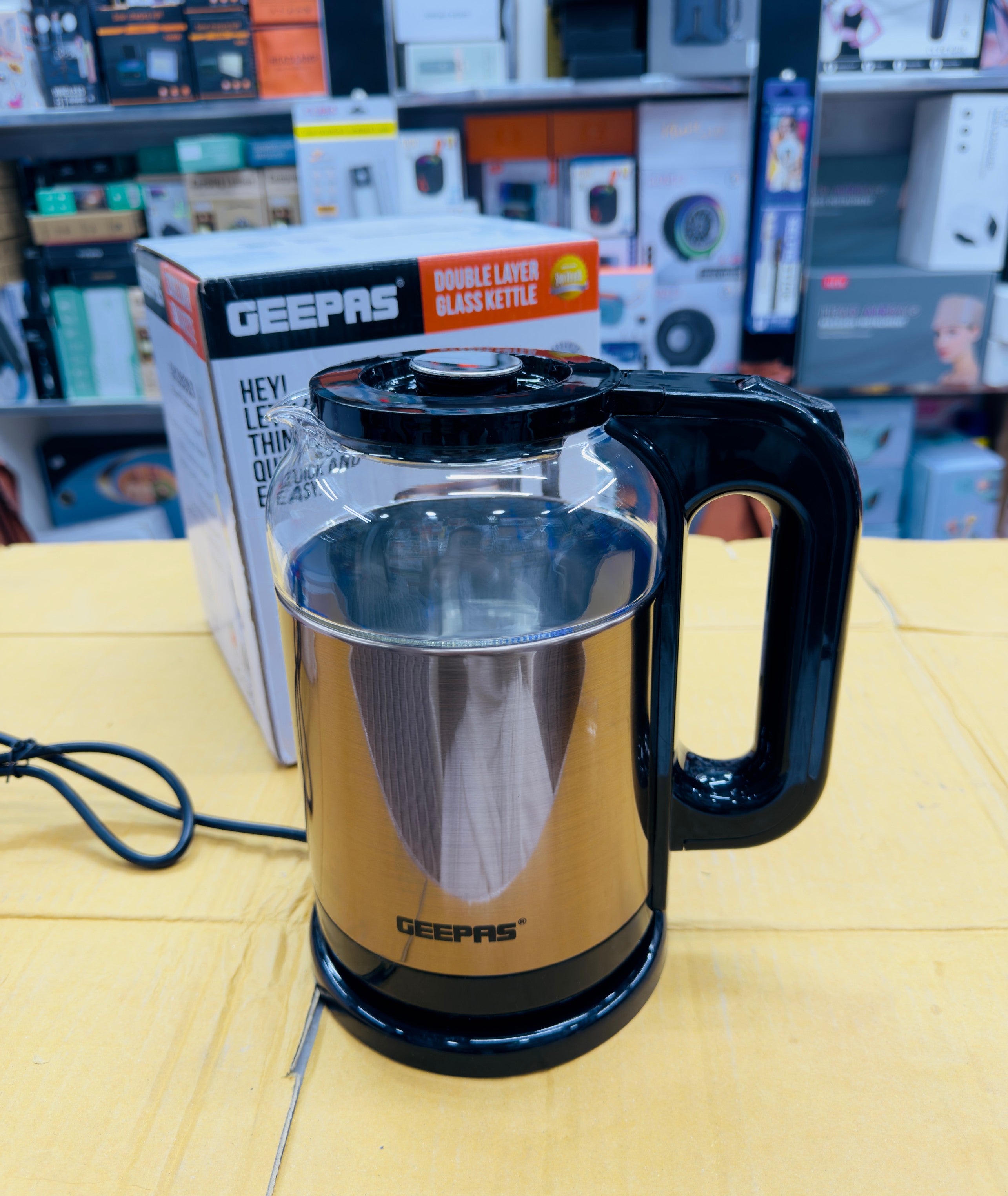 Geepas Double Layer Glass Kettle GK38063