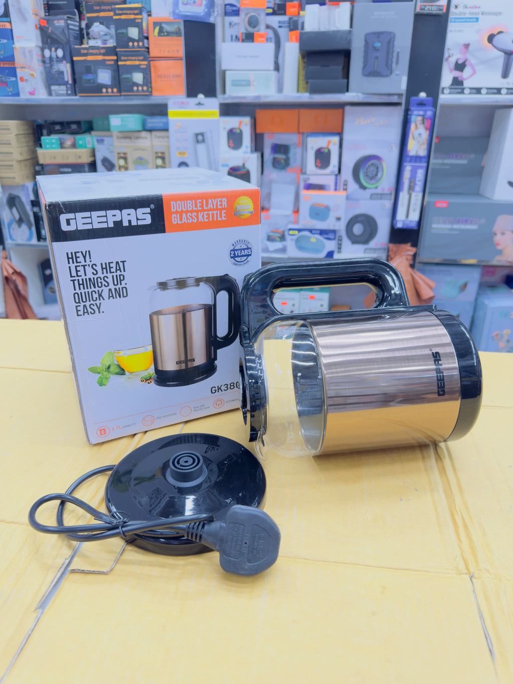 Geepas Double Layer Glass Kettle GK38063