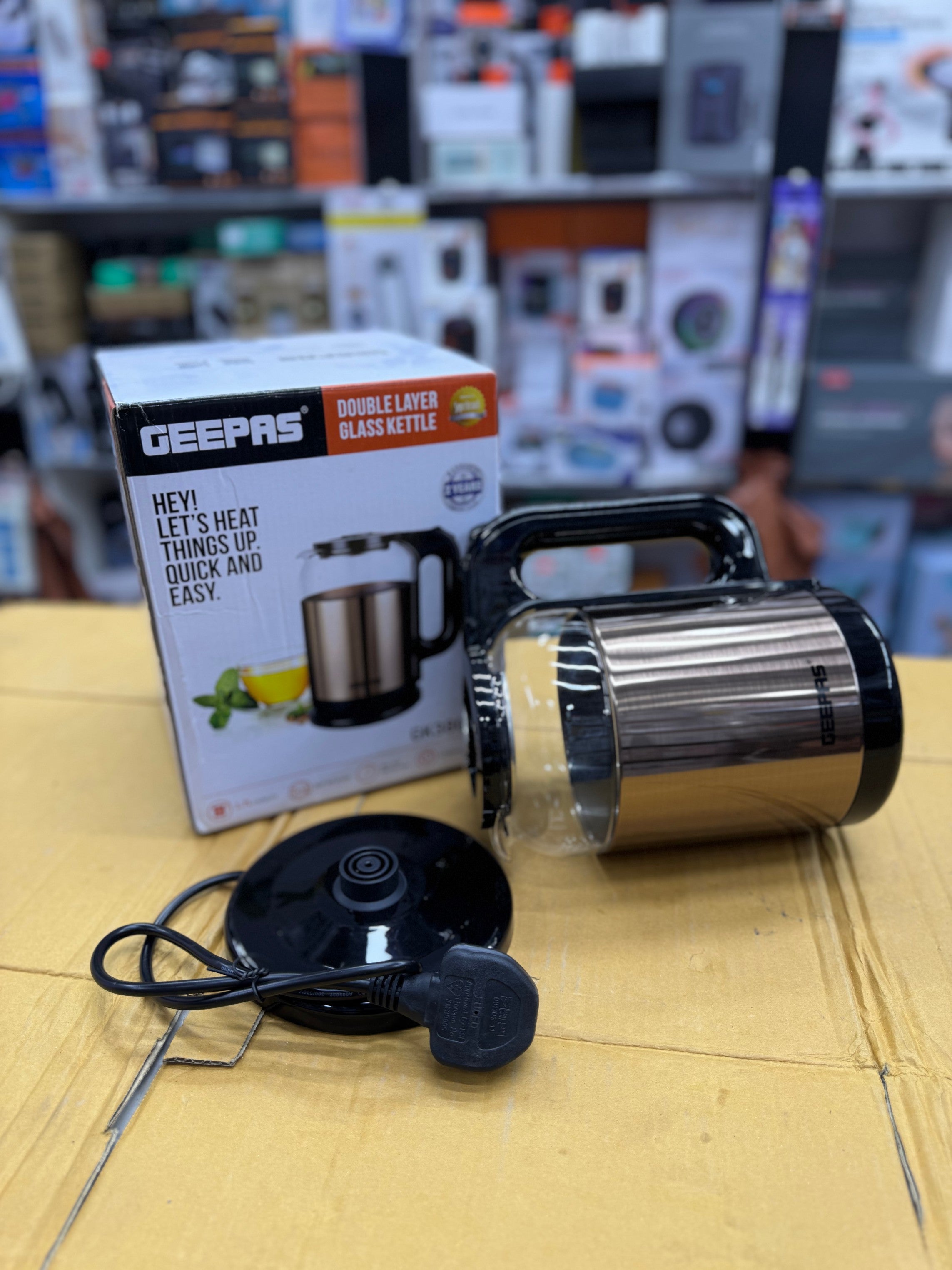 Geepas Double Layer Glass Kettle GK38063