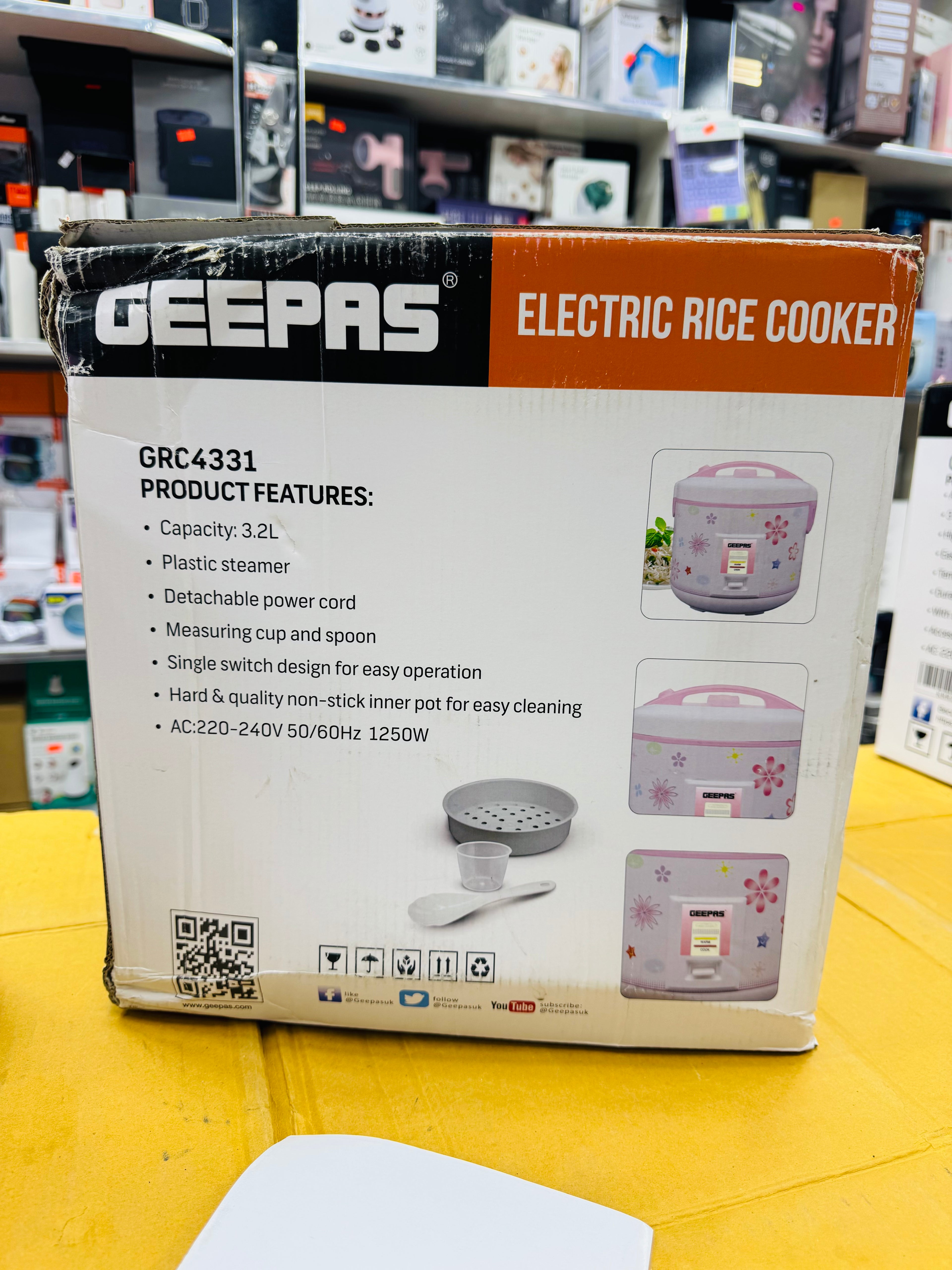Geepas 3.2L Electric Rice Cooker