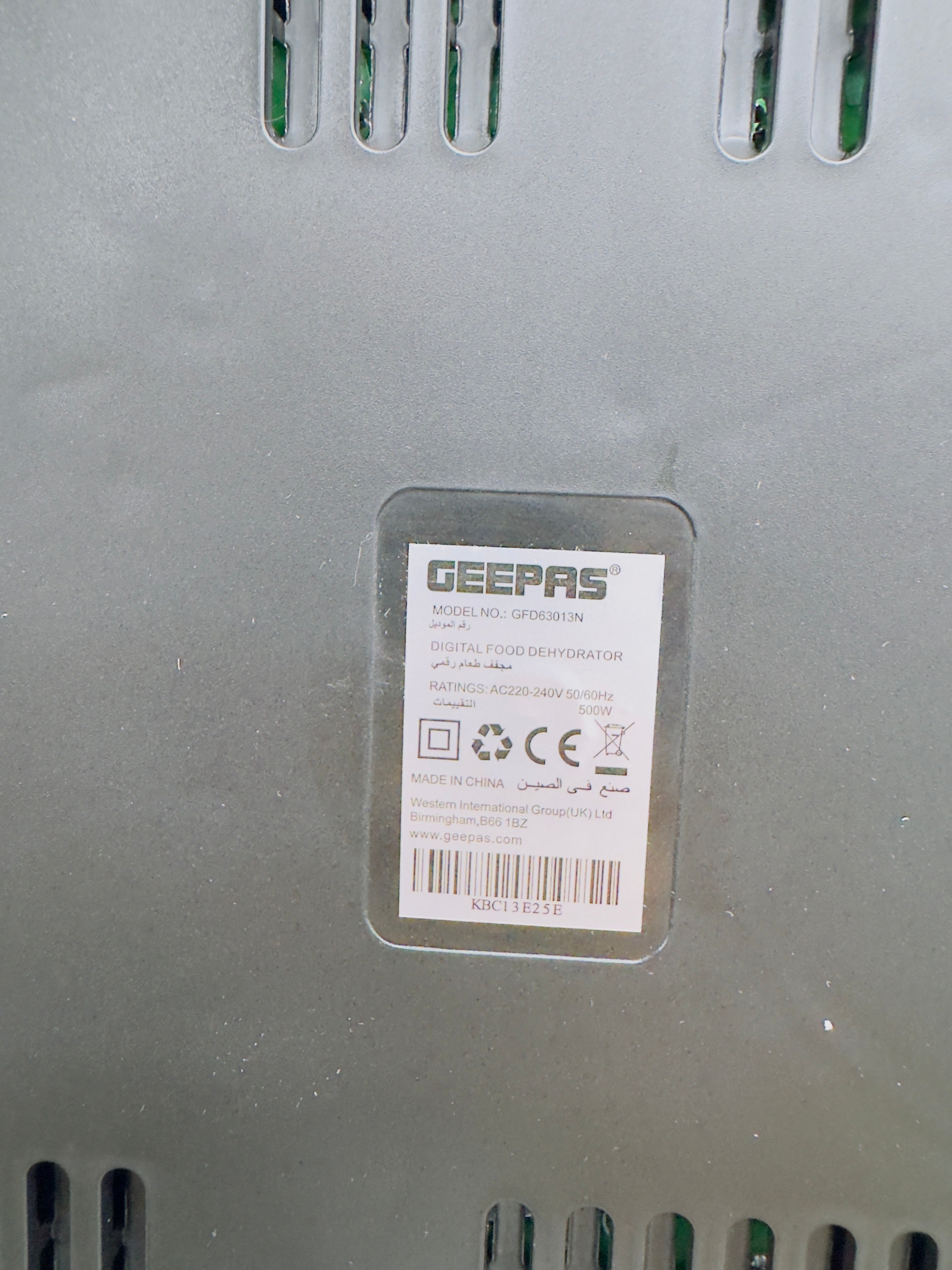 Geepas Digital Food Dehydrator GFD63013N